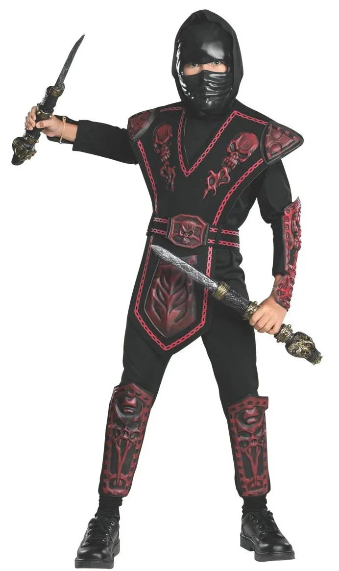 Disfraz de Ninja Oscuro con Armadura para Niño Ninjas Rubies